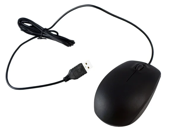 Black mouse for notebook and PC — Stock Photo, Image