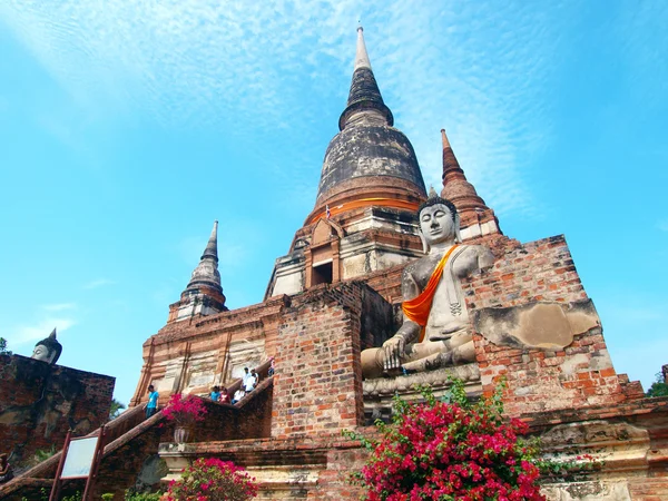 Wat yai chai mongkol-ayuttaya Tajlandii — Zdjęcie stockowe