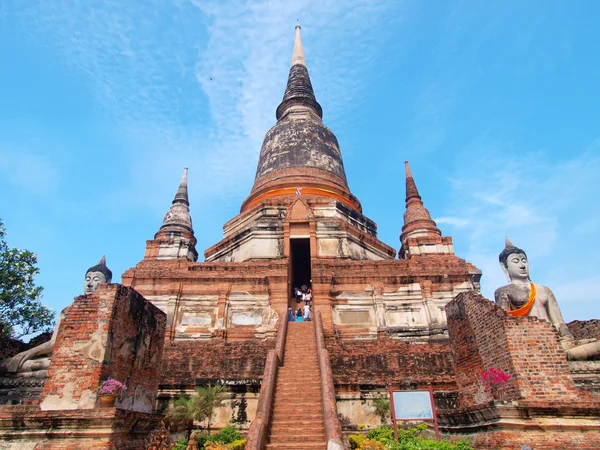 Wat Yai Chai Mongkol- Ayuttaya de Tailandia —  Fotos de Stock