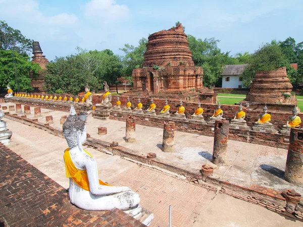 Wat Yai Chai Mongkol-Ayuttaya, Thaiföld — Stock Fotó