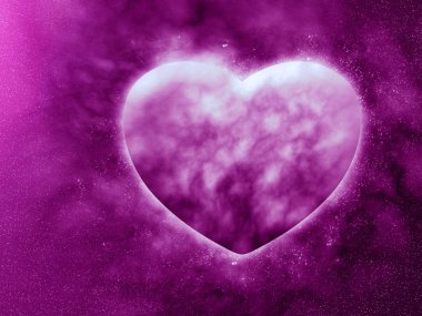 Concept ,Planet of the heart in beautiful space clipart