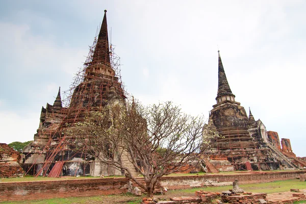 ワット ・ プラ ・ スリ · サンペット寺院、アユタヤ、タイでの塔 — ストック写真