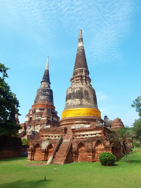 Wat Yai Chai Mongkol- Ayuttaya da Tailândia — Fotografia de Stock