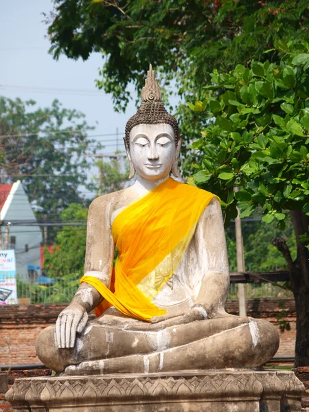 Статуя Будди у Wat Яй Chai сторон - Ayuttaya Таїланду — стокове фото