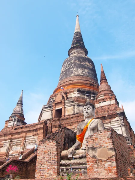 Wat Yai Chai Mongkol-Ayuttaya, Thaiföld — Stock Fotó