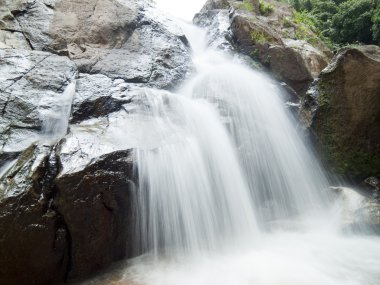 Waterfall in the jungle, Koh Samui island, Thailand clipart