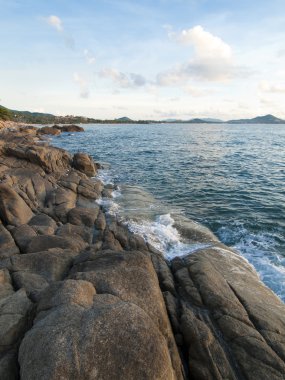 koh samui Tayland ada. kaya yığını