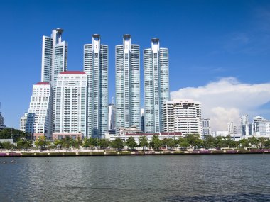 Bangkok, Tayland highrise modern Binası.