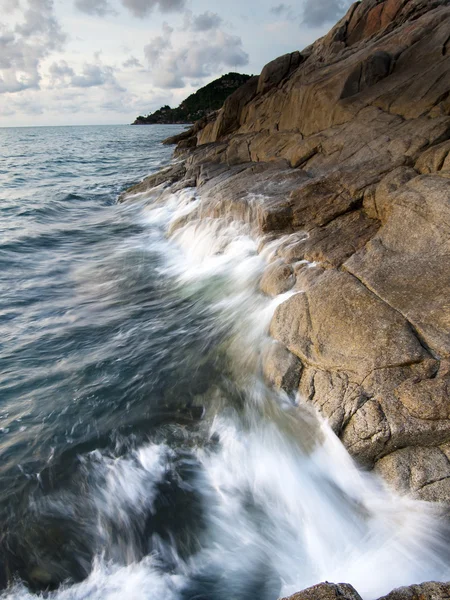 stock image Beautiful seascape. Sea and rock