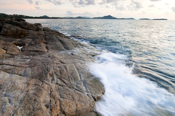 stock image Beautiful seascape. Sea and rock