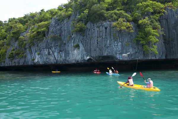 Kayaks on the sea — Stock Photo, Image
