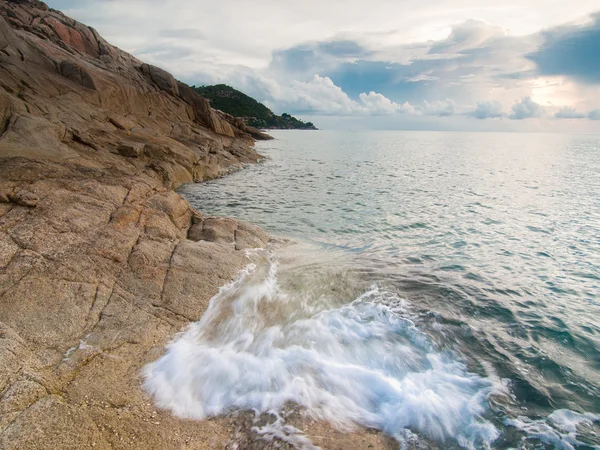 stock image Thai island of Koh Samui. The rocks on the beach