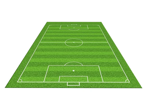 Футбольне або футбольне поле ізольовано на білому тлі — стокове фото