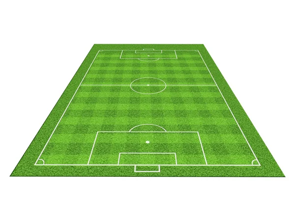 Calcio o campo di calcio isolato su sfondo bianco — Foto Stock