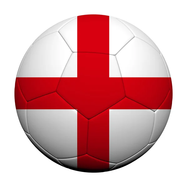 Modelo de bandera de Inglaterra 3D representación de una pelota de fútbol —  Fotos de Stock
