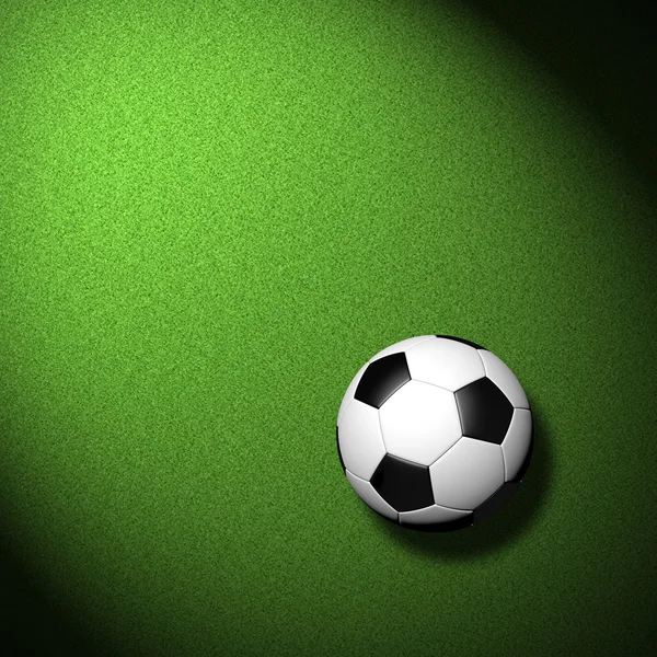 Football ( soccer ball ) in green grass — Stock Photo, Image