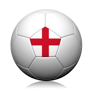 İngiltere bayrak deseni 3d render bir futbol topu