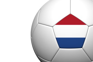 Hollanda bayrağı desen 3d render bir futbol topu