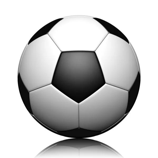 Bir futbol topunun 3D canlandırması — Stok fotoğraf