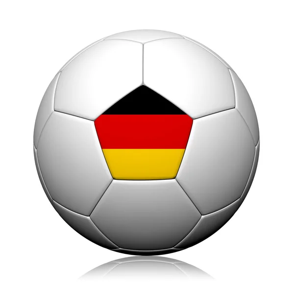 Modelo de bandera de Alemania 3D representación de una pelota de fútbol —  Fotos de Stock