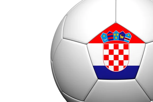 Croacia Bandera patrón 3d representación de una pelota de fútbol —  Fotos de Stock