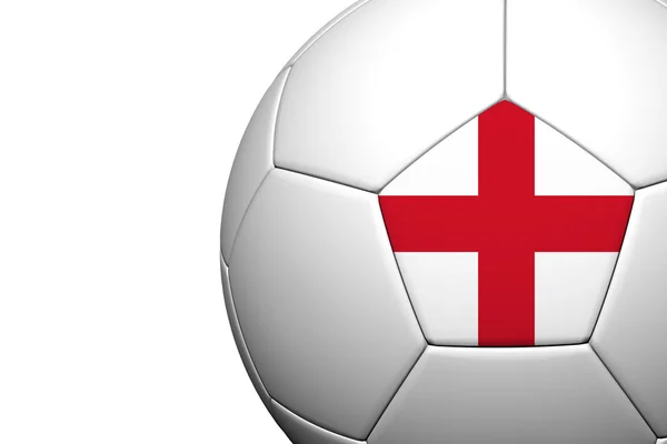 Modelo de bandera de Inglaterra 3D representación de una pelota de fútbol —  Fotos de Stock