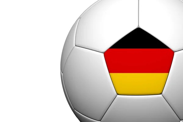 Tyskland flagga mönster 3d-rendering av en fotboll — Stockfoto