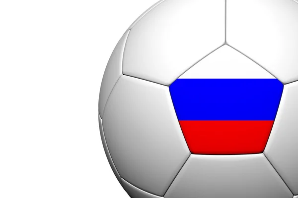 Russie Drapeau Motif 3d rendu d'un ballon de football — Photo