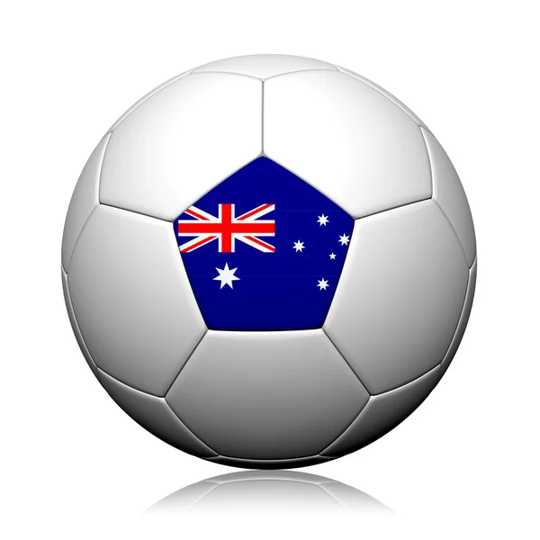 Austrália Bandeira Padrão 3d renderização de uma bola de futebol — Fotografia de Stock