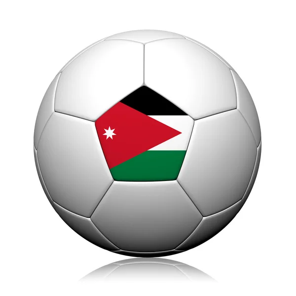 Σημαία της Ιορδανίας μοτίβο 3d rendering μιας μπάλας ποδοσφαίρου — Φωτογραφία Αρχείου
