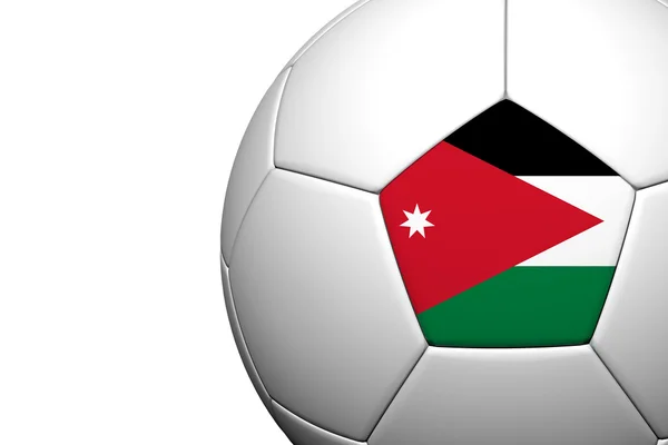 Flaga Jordanii wzór 3d rendering piłki nożnej — Zdjęcie stockowe