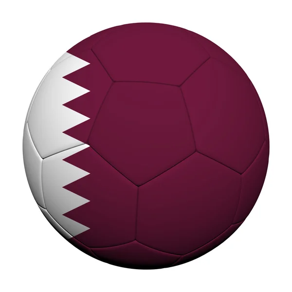 Катар Флаг Модель 3D рендеринг футбольного мяча — стоковое фото
