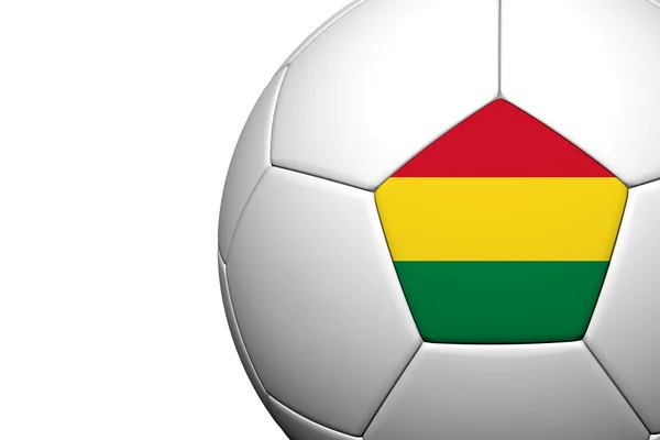 Bandera de Bolivia Modelo 3d representación de una pelota de fútbol — Foto de Stock