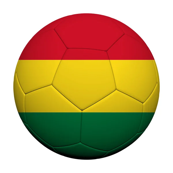 Bolivien Flaggenmuster 3D-Darstellung eines Fußballs — Stockfoto