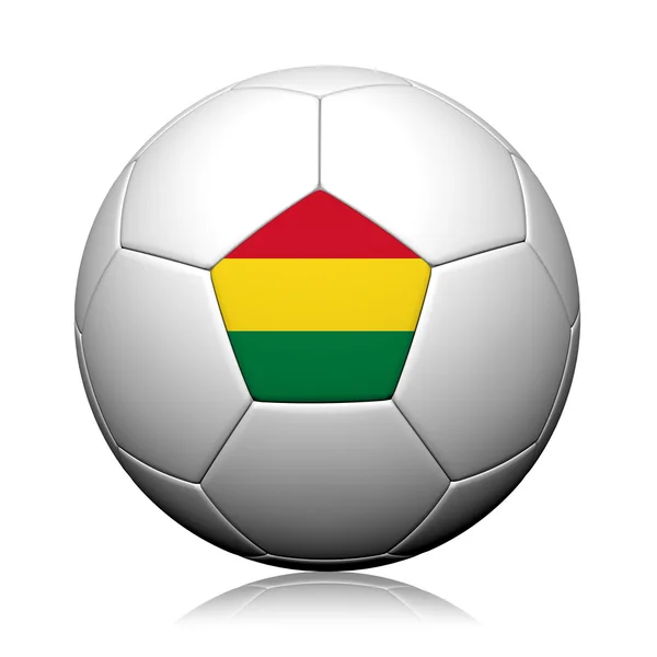 Bolívie vlajky vzor 3d vykreslování fotbalového míče — Stock fotografie