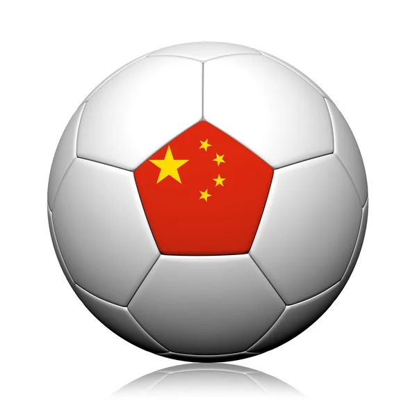 China Flag Pattern 3d rendering of a soccer ball — Stock Photo, Image