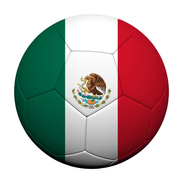 stock image Mexico Flag Pattern 3d rendering of a soccer ball