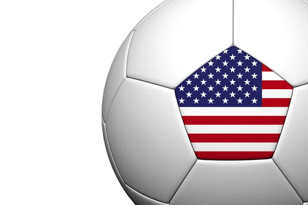 Renderowanie 3d wzór flagi Stanów Zjednoczonych piłki nożnej — Zdjęcie stockowe