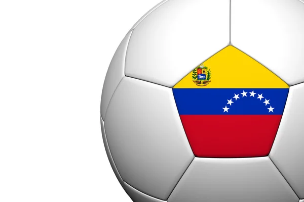 Venezuela lobogója minta 3d visszaadás-ból egy futball-labdát elkülöníteni a — Stock Fotó
