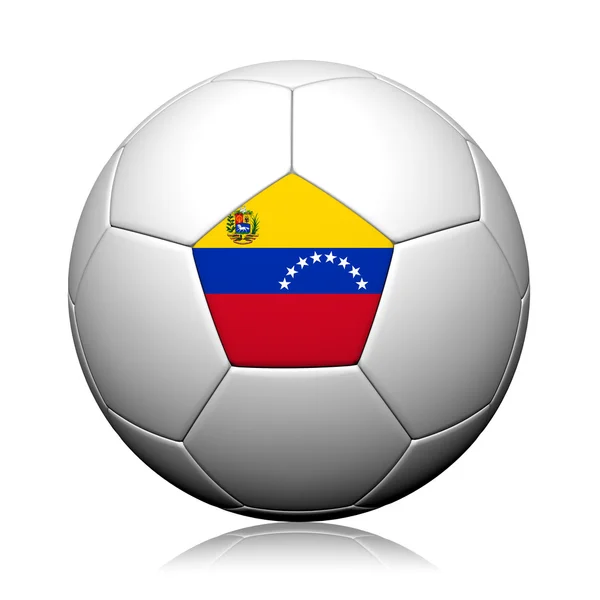 Venezuela bayrak deseni 3d render bir futbol topu — Stok fotoğraf