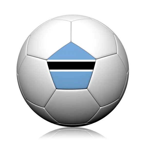 Botswana flagga mönster 3d-rendering av en fotboll — Stockfoto