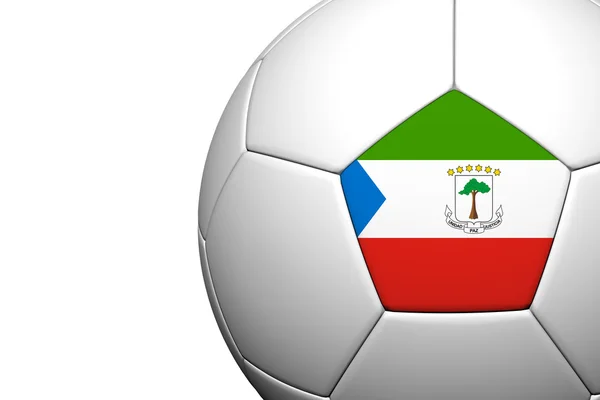 Modèle de drapeau de Guinée équatoriale rendu 3d d'un iso de ballon de football — Photo