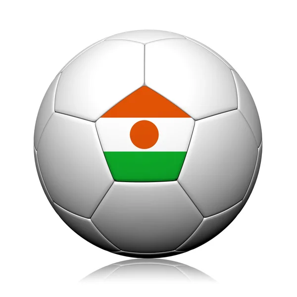 Σημαία του Νίγηρα μοτίβο 3d rendering μιας μπάλας ποδοσφαίρου — Φωτογραφία Αρχείου