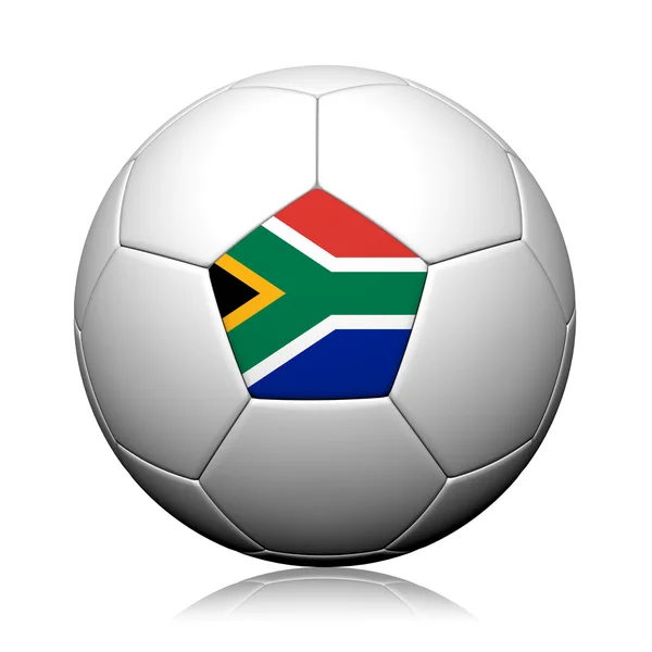 南アフリカ共和国の旗サッカー ボールの 3 d レンダリングをパターンします。 — ストック写真