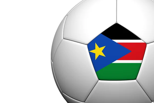 サッカー ボールのスーダンの旗パターン 3 d レンダリングを聖霊降臨祭の分離します。 — ストック写真
