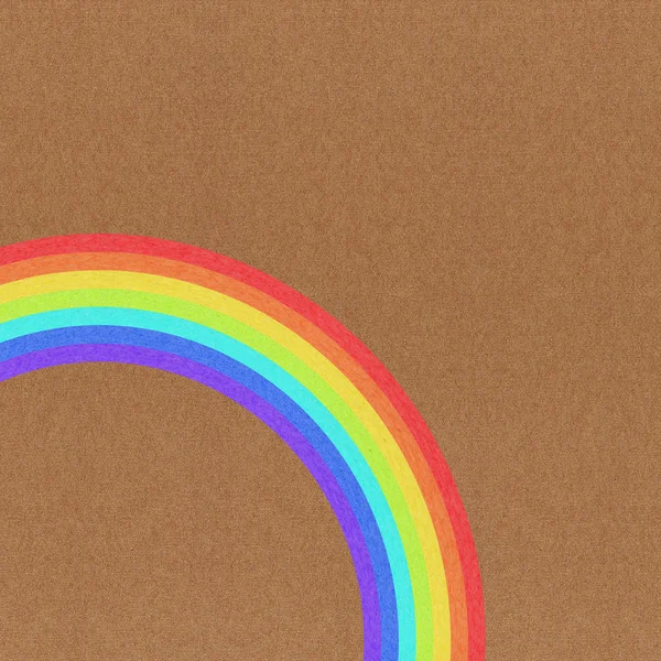 Carta grunge arcobaleno texture su sfondo marrone — Foto Stock