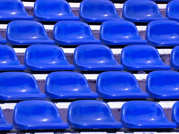 Regular Blue seats in a stadium Royalty Free Stock Photos