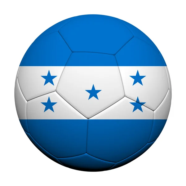 Honduras bayrağı desen 3d render bir futbol topu — Stok fotoğraf