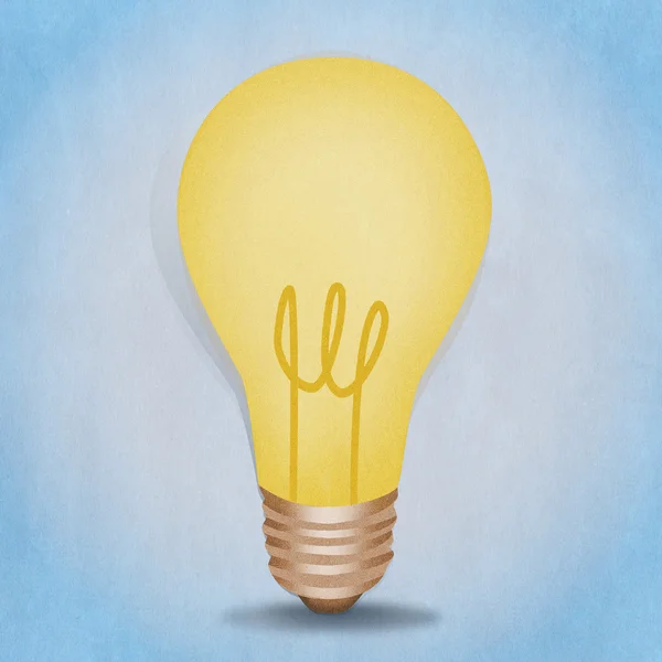 Ilustração da luz da lâmpada com textura de papel — Fotografia de Stock
