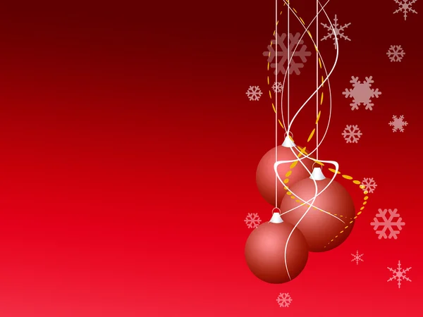 Kreslené vánoční zvon s pozadím — Stock fotografie